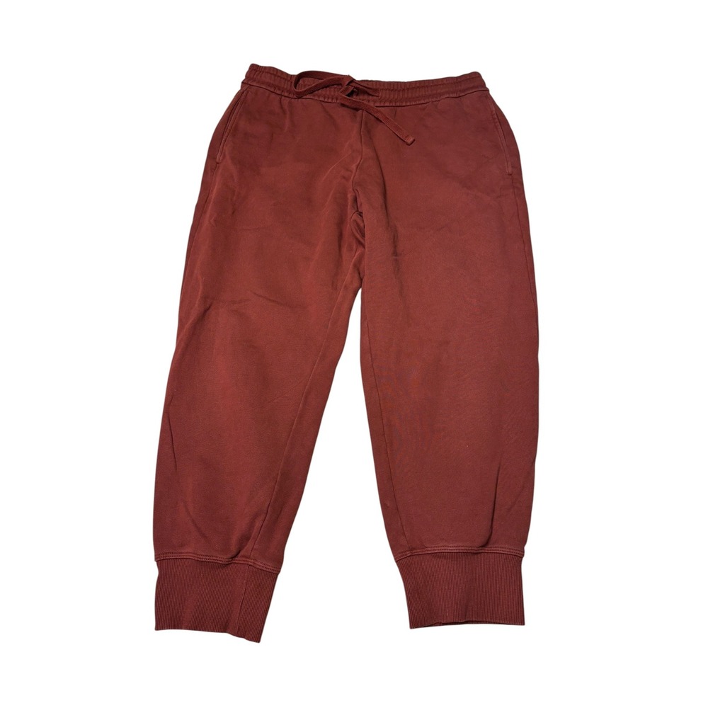 COS Womens Large Rust Red Cotton Drawstring Jogger Sweatpants Burgundy L